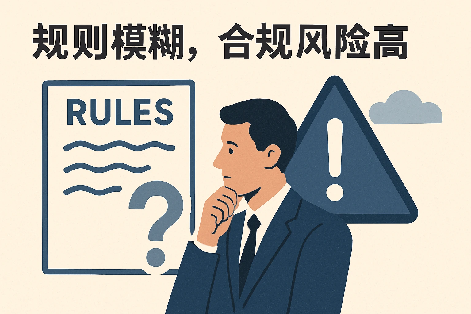 2. 规则模糊，合规风险高