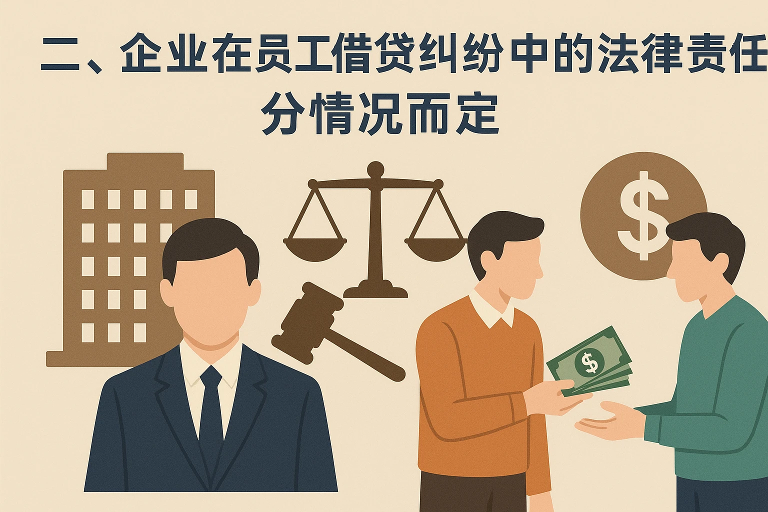 二、企业在员工借贷纠纷中的法律责任边界：分情况而定
