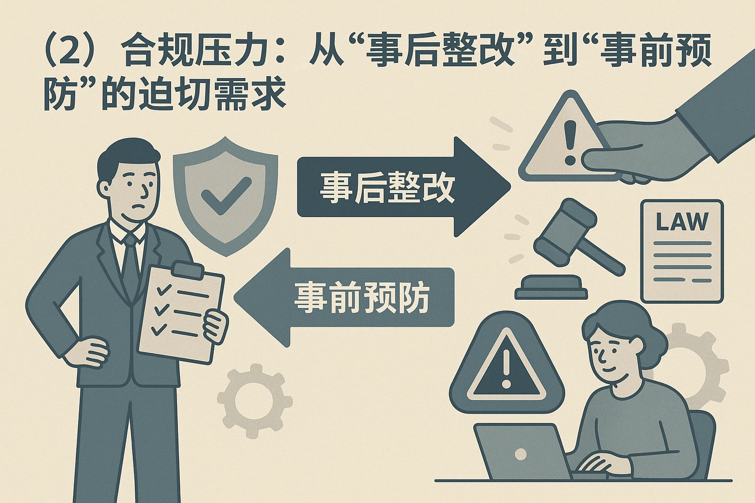 （2）合规压力：从“事后整改”到“事前预防”的迫切需求