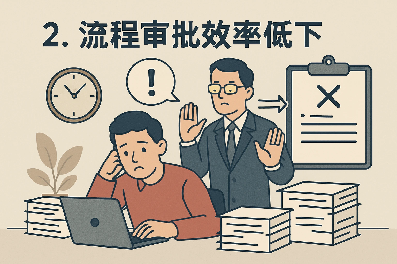 2. 流程审批效率低下