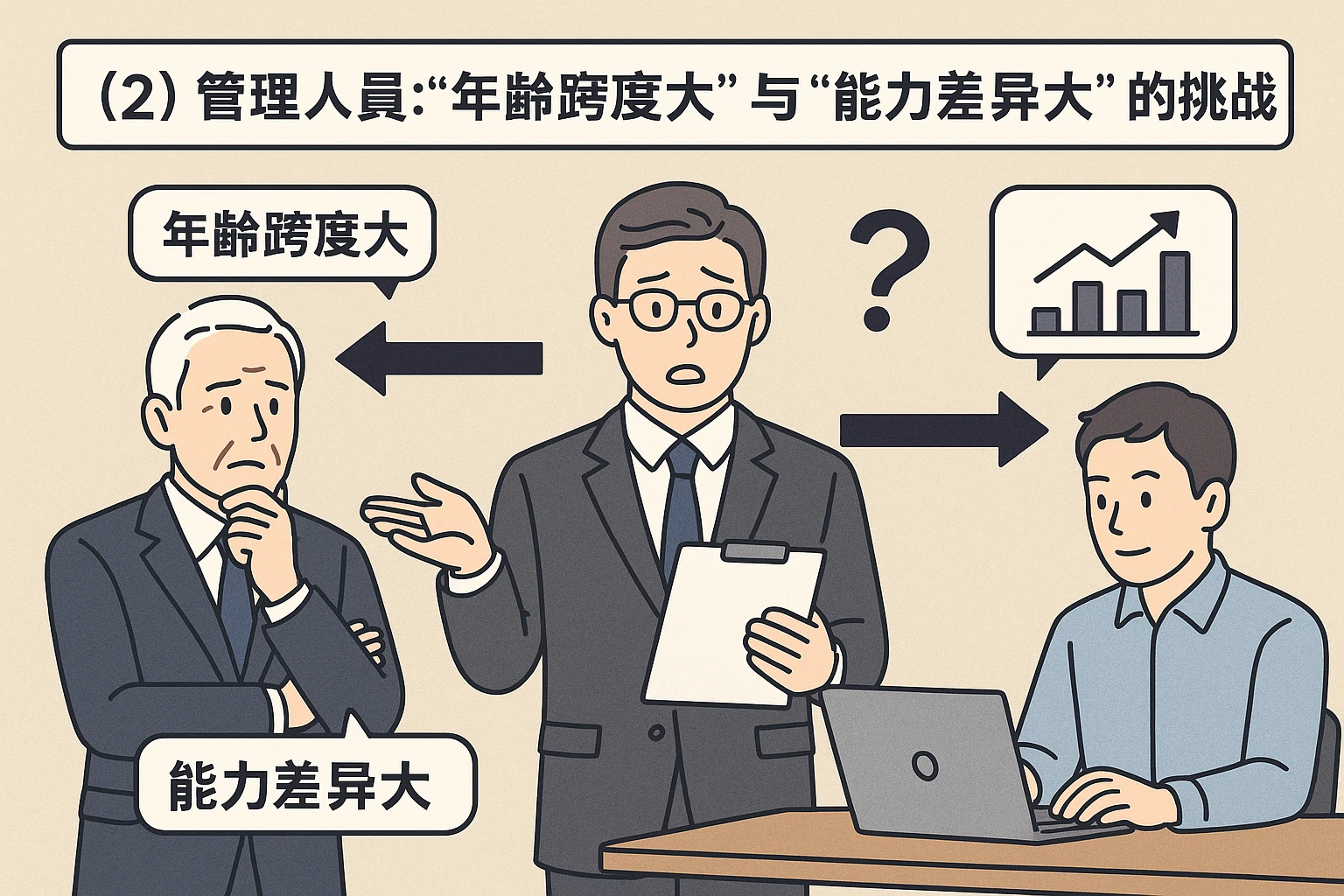 （2）管理人员：“年龄跨度大”与“能力差异大”的挑战