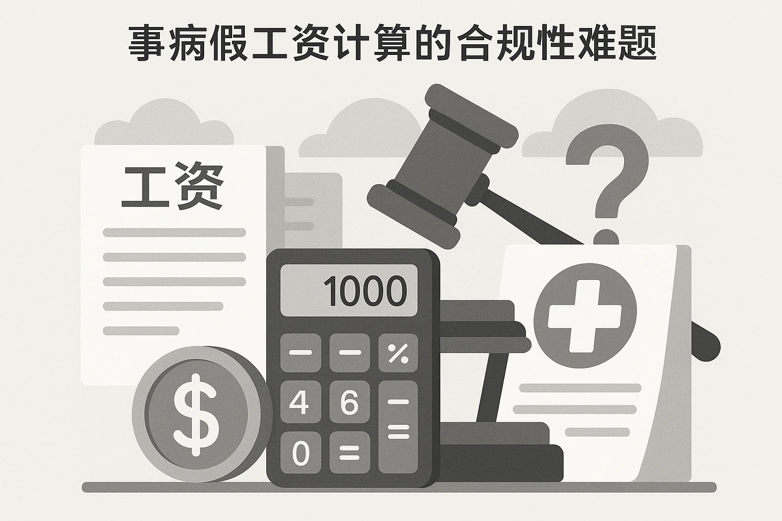 2. 事病假工资计算的合规性难题