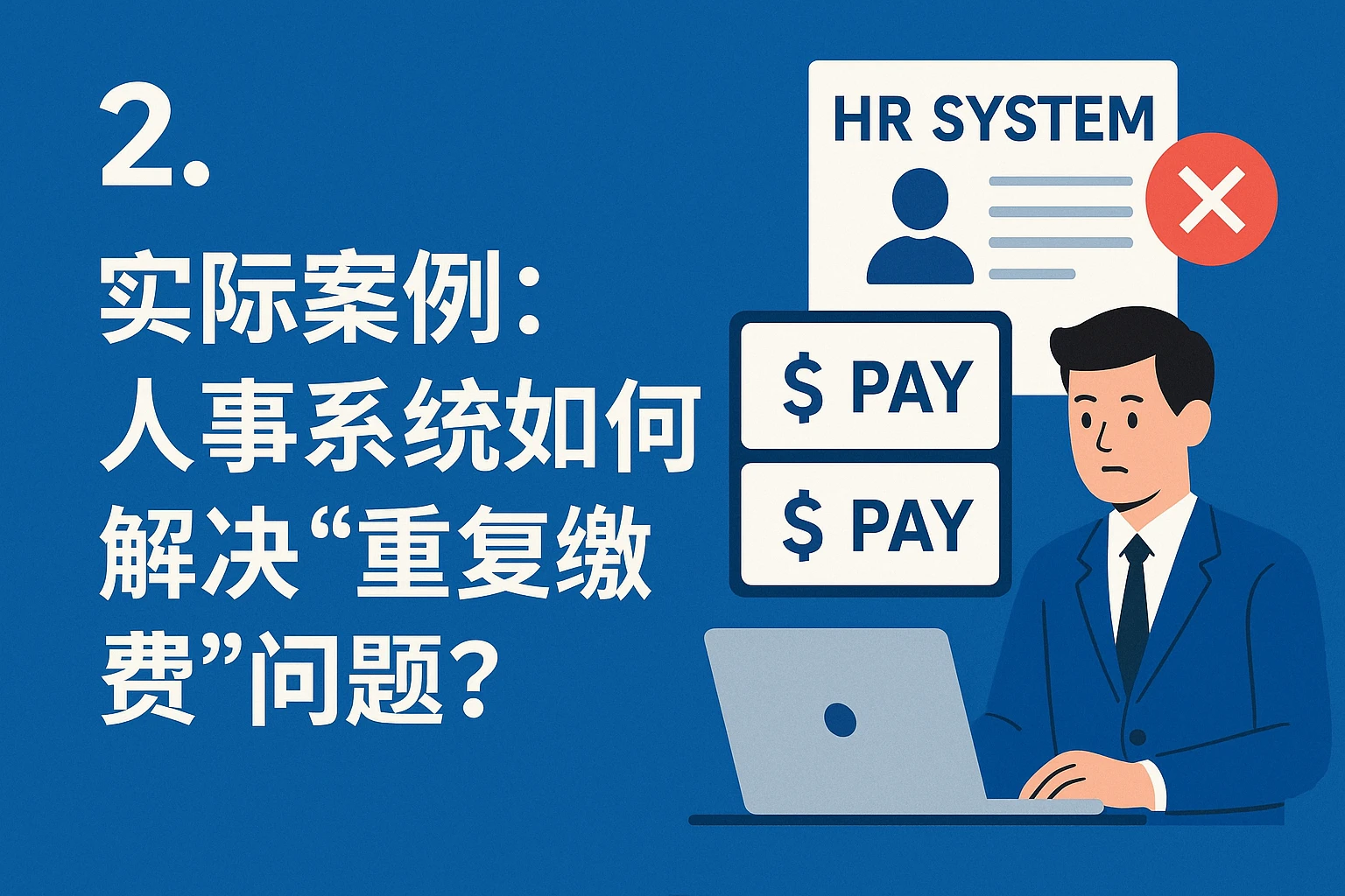 2. 实际案例：人事系统如何解决“重复缴费”问题？