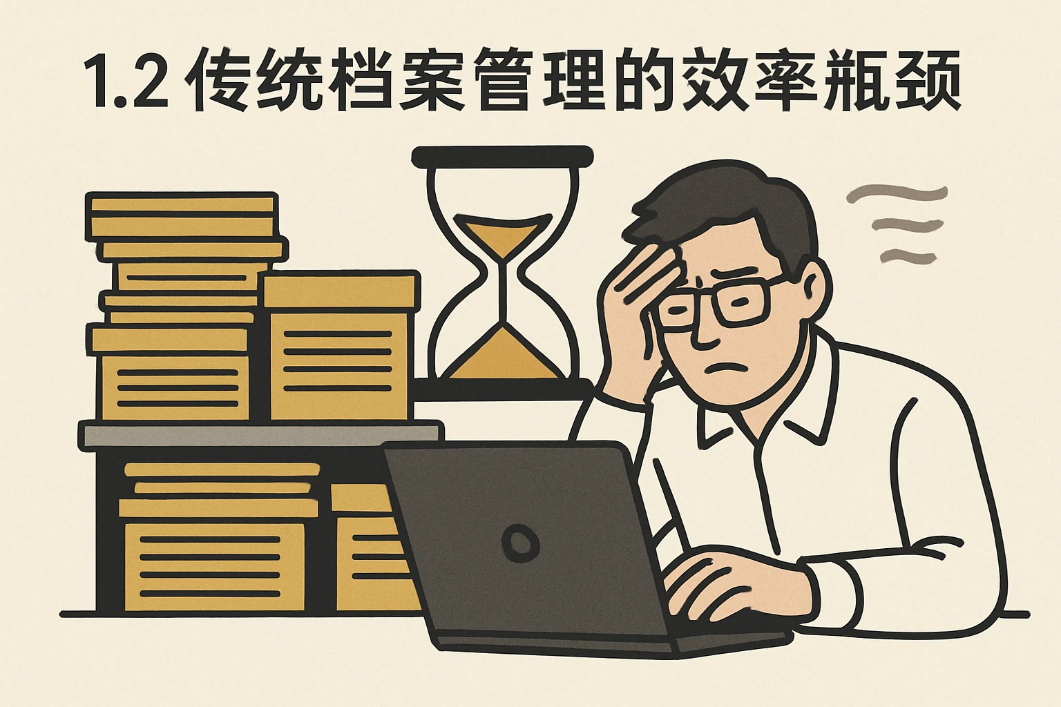 1.2 传统档案管理的效率瓶颈