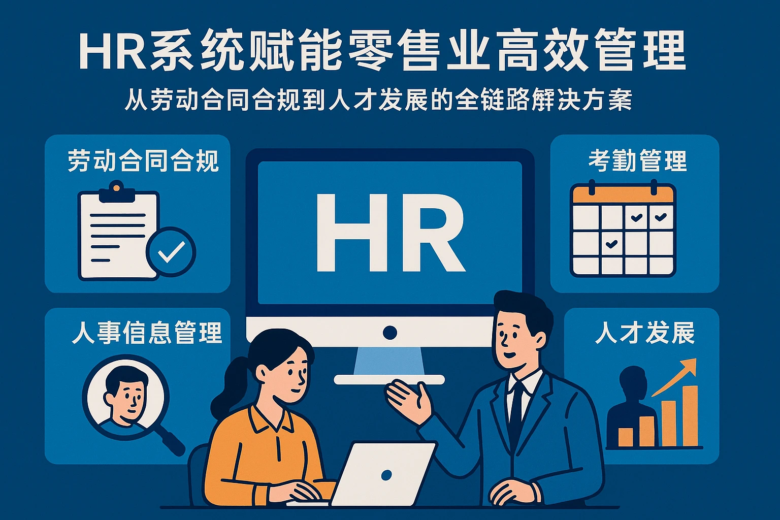 HR系统赋能零售业高效管理：从劳动合同合规到人才发展的全链路解决方案
