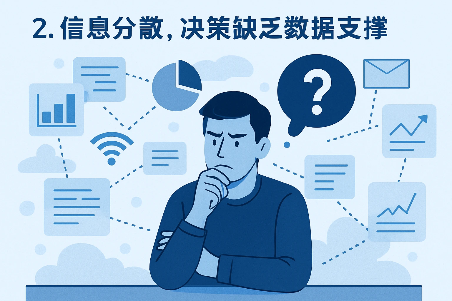 2. 信息分散，决策缺乏数据支撑