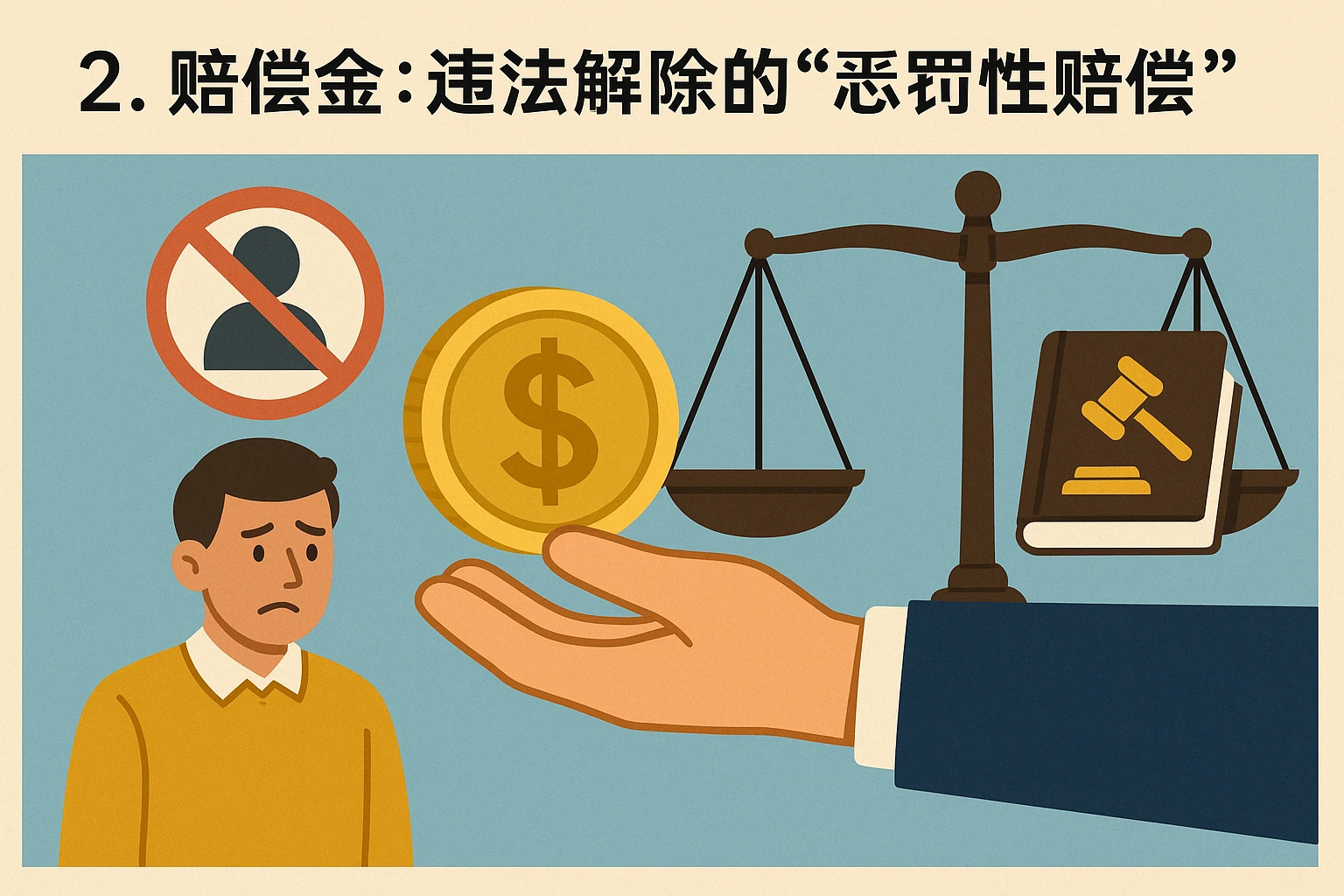 2. 赔偿金：违法解除的“惩罚性赔偿”
