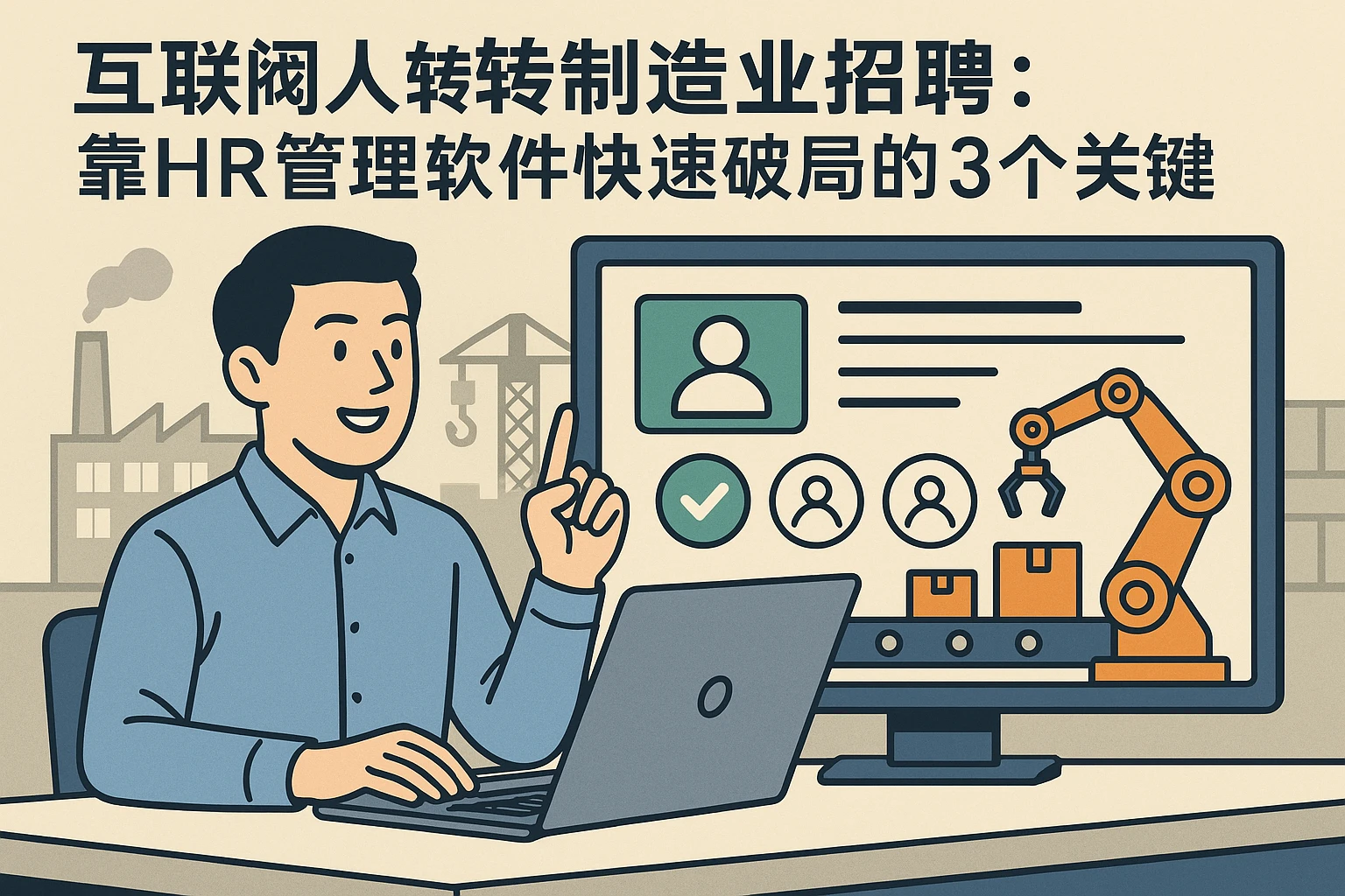 互联网人转制造业招聘：靠HR管理软件快速破局的3个关键