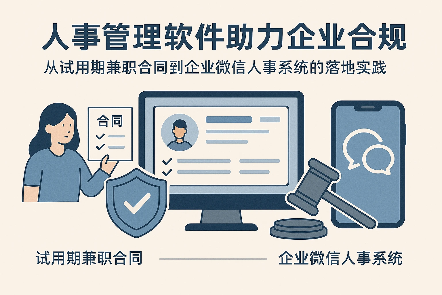人事管理软件助力企业合规：从试用期兼职合同到企业微信人事系统的落地实践
