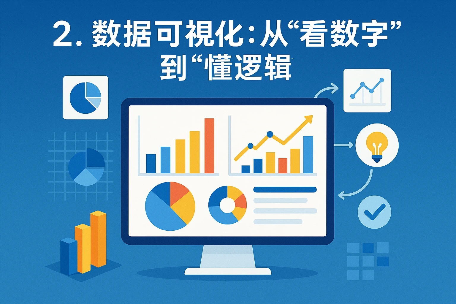 2. 数据可视化：从“看数字”到“懂逻辑”