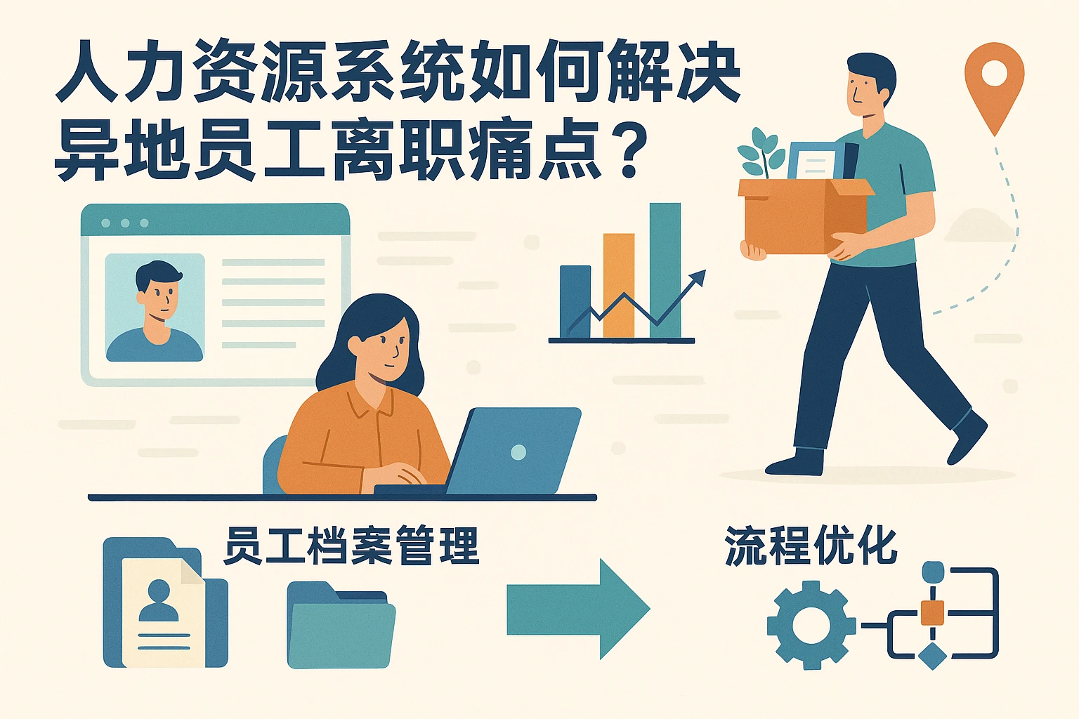 人力资源系统如何解决异地员工离职痛点？从员工档案管理到流程优化的实践
