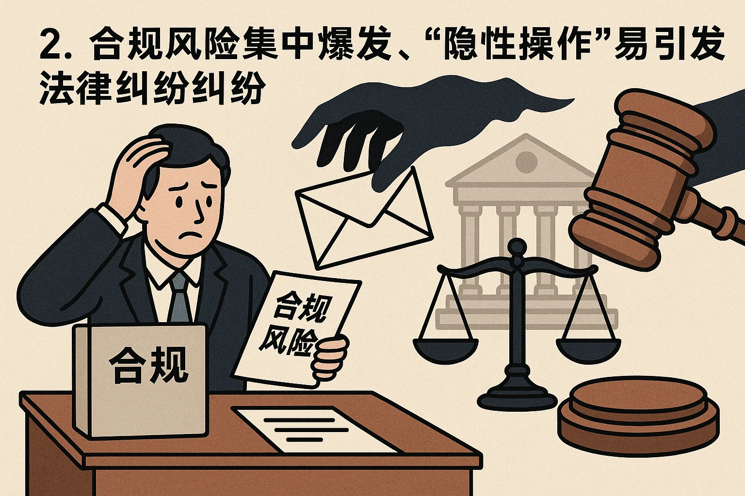 2. 合规风险集中爆发，“隐性操作”易引发法律纠纷