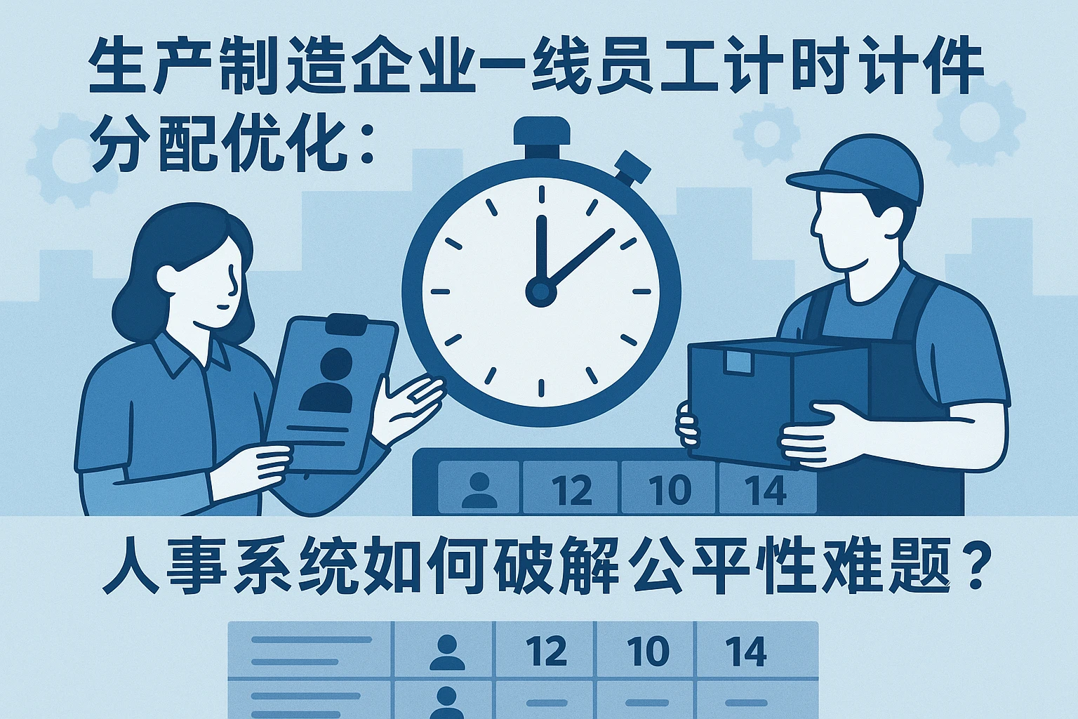 生产制造企业一线员工计时计件分配优化：人事系统如何破解公平性难题？