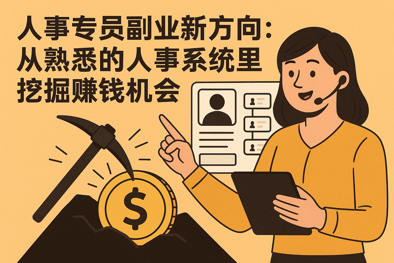 人事专员副业新方向：从熟悉的人事系统里挖掘赚钱机会