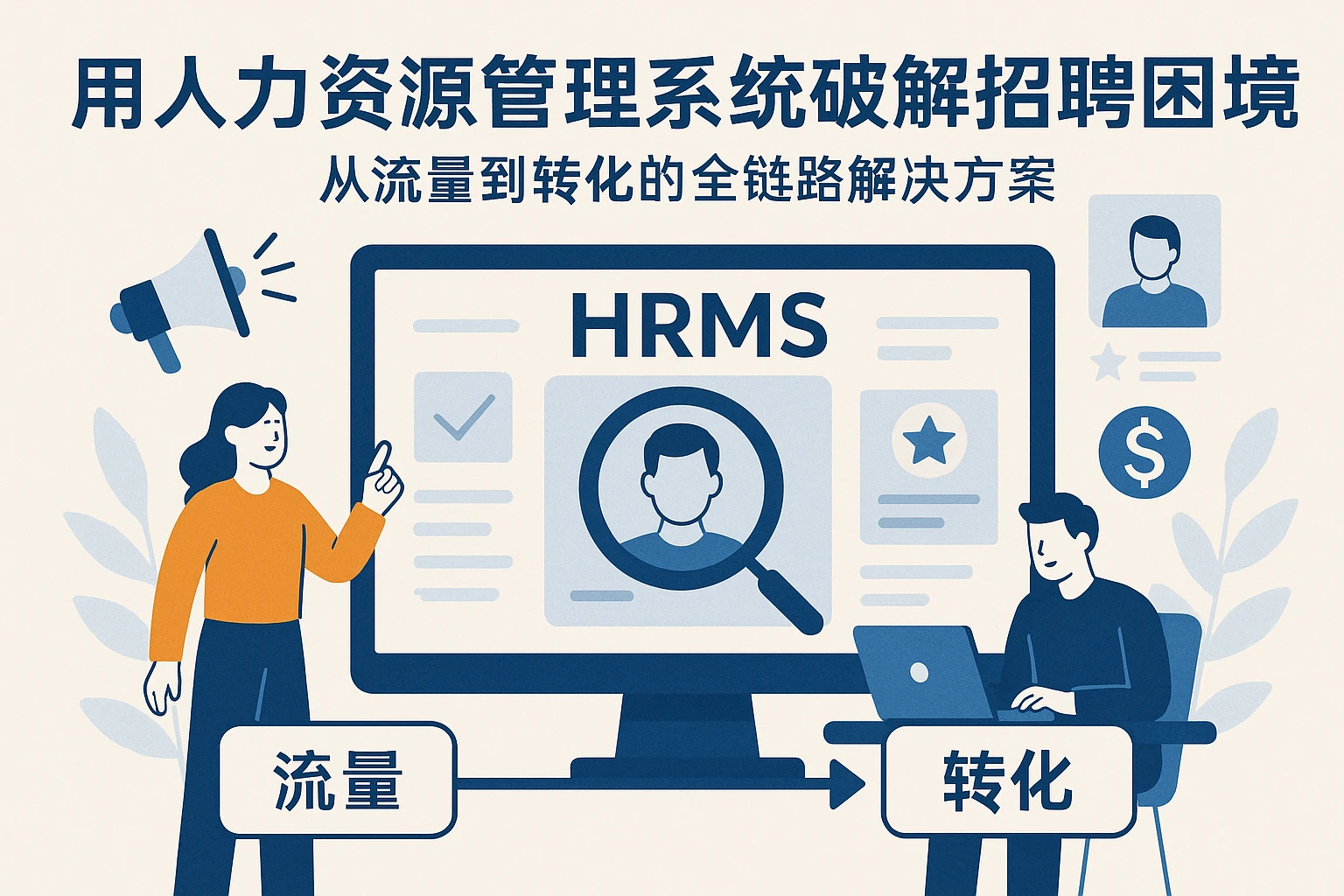 用人力资源管理系统破解招聘困境：从流量到转化的全链路解决方案
