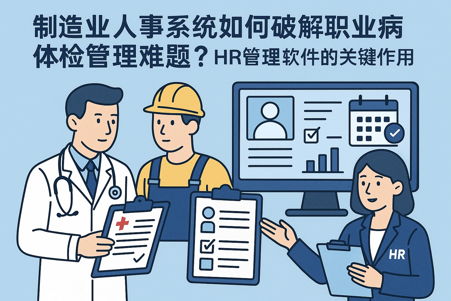 制造业人事系统如何破解职业病体检管理难题？HR管理软件的关键作用