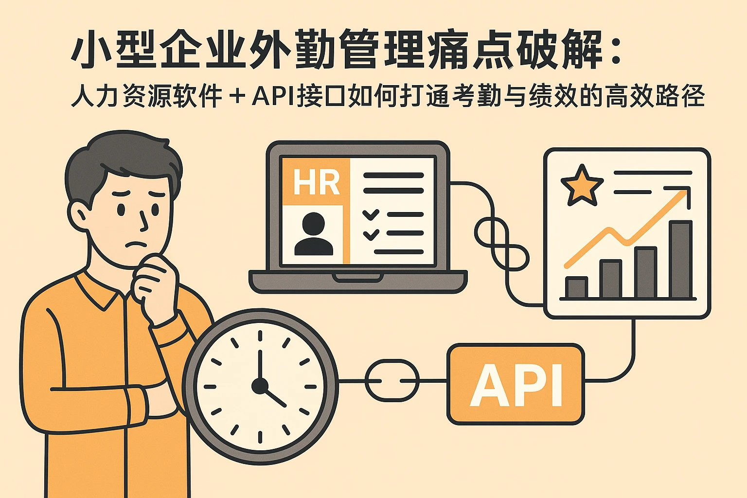小型企业外勤管理痛点破解：人力资源软件+API接口如何打通考勤与绩效的高效路径