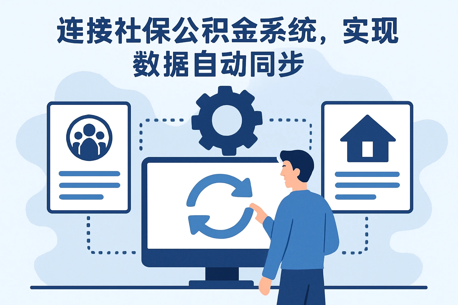 1. 连接社保公积金系统，实现数据自动同步
