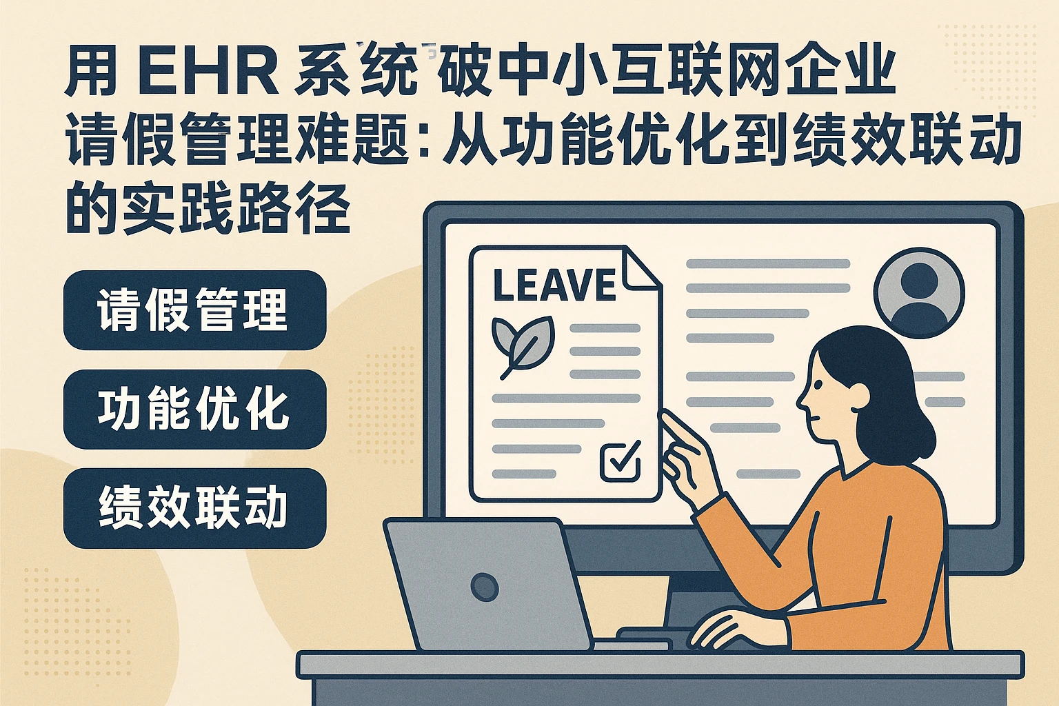 用EHR系统破解中小互联网企业请假管理难题：从功能优化到绩效联动的实践路径