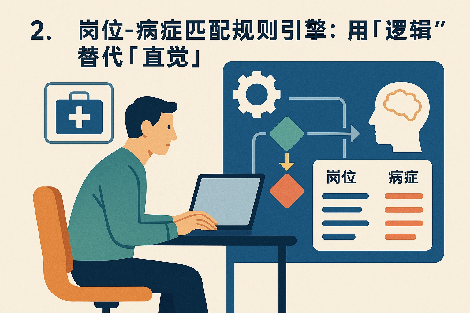 2. 岗位-病症匹配规则引擎：用“逻辑”替代“直觉”