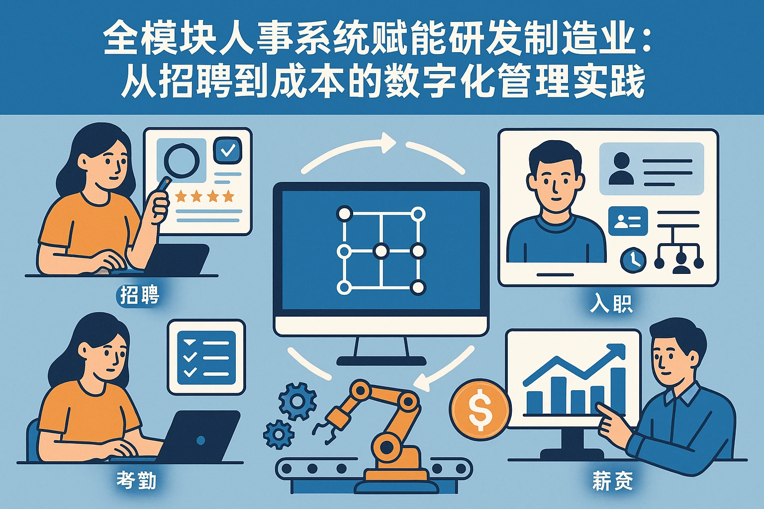 全模块人事系统赋能研发制造业：从招聘到成本的数字化管理实践