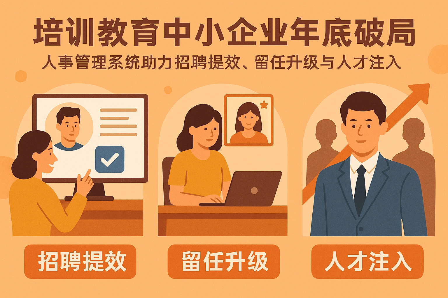 培训教育中小企业年底破局：人事管理系统助力招聘提效、留任升级与人才注入