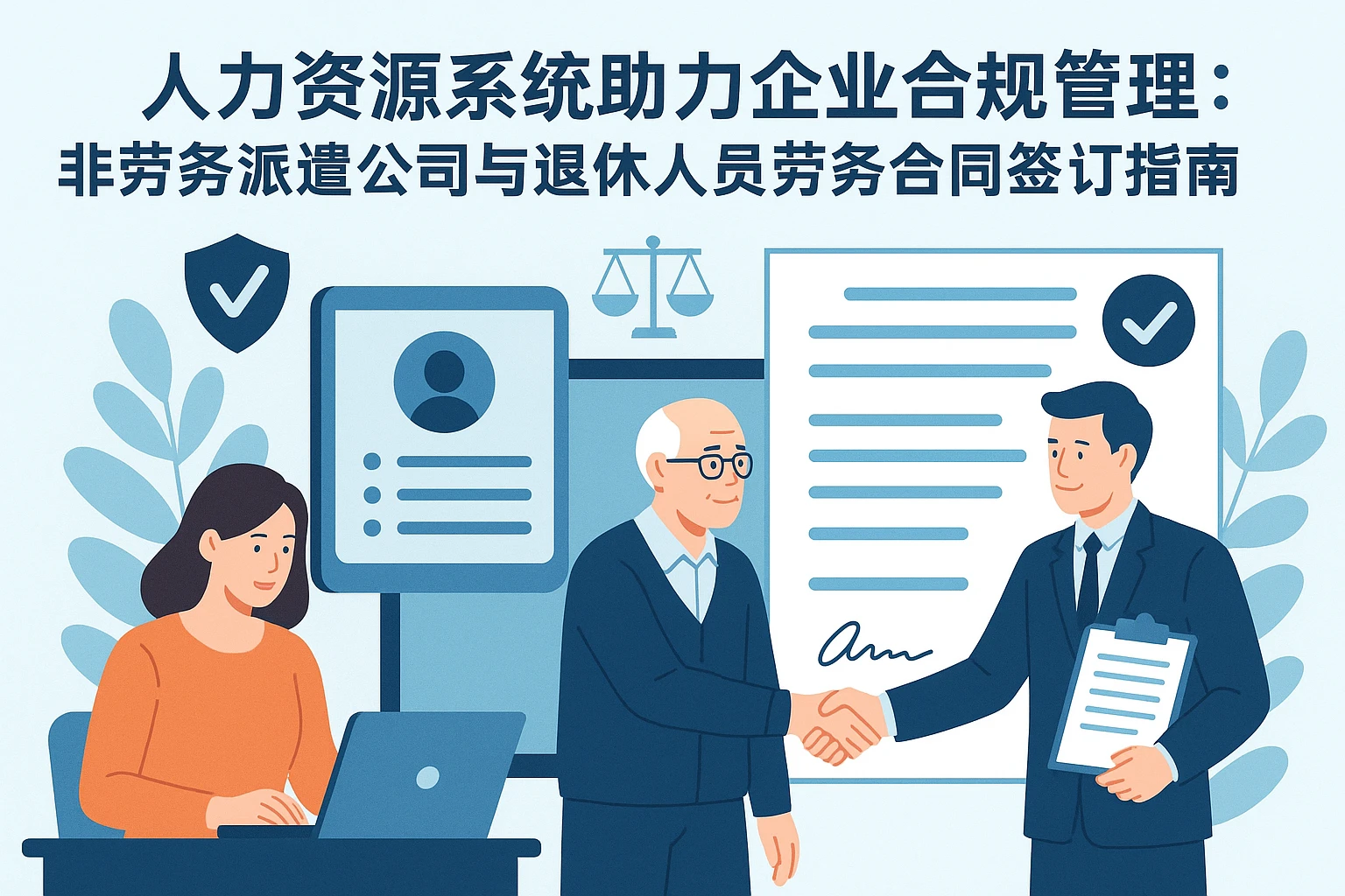 人力资源系统助力企业合规管理：非劳务派遣公司与退休人员劳务合同签订指南