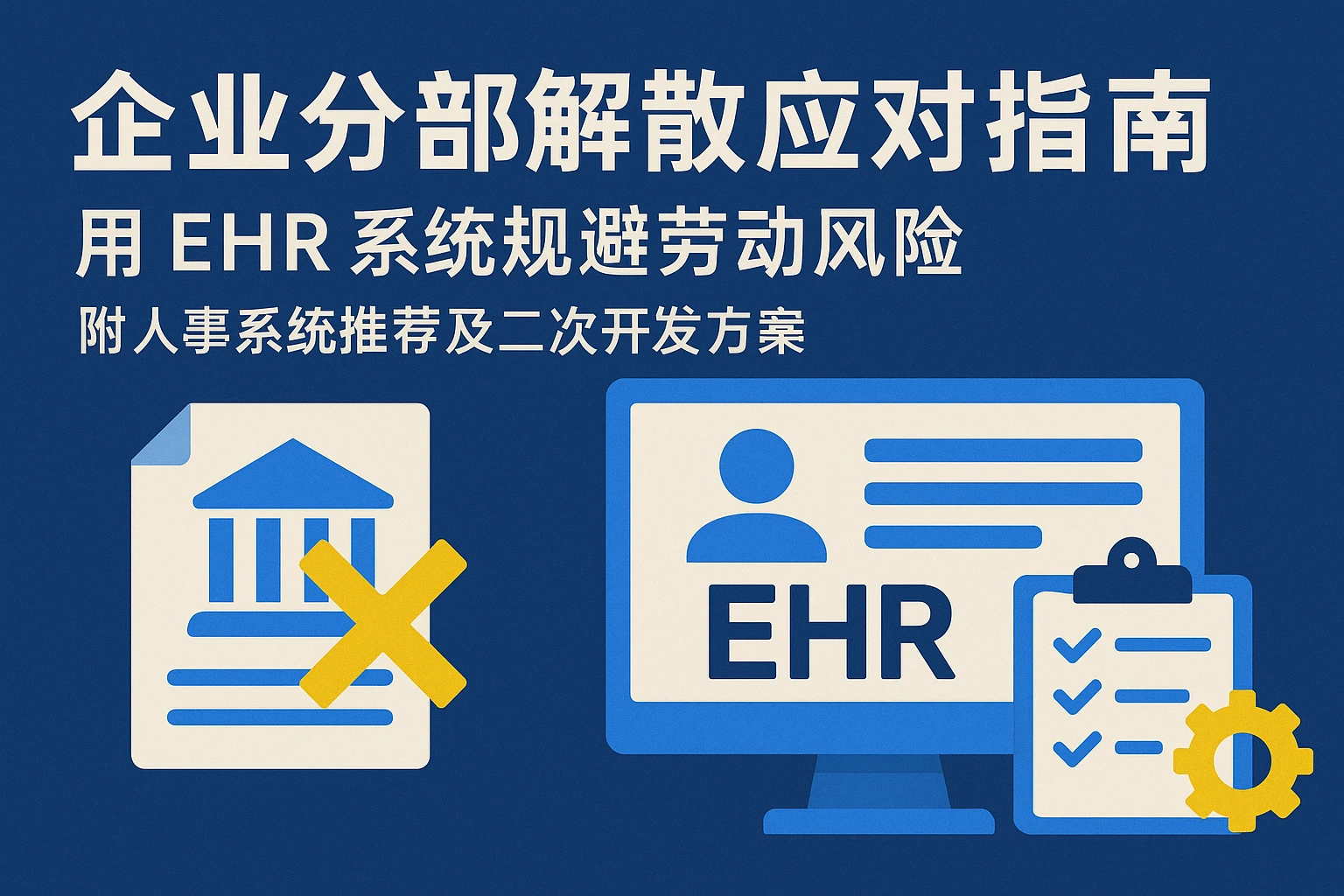 企业分部解散应对指南：用EHR系统规避劳动风险，附人事系统推荐及二次开发方案