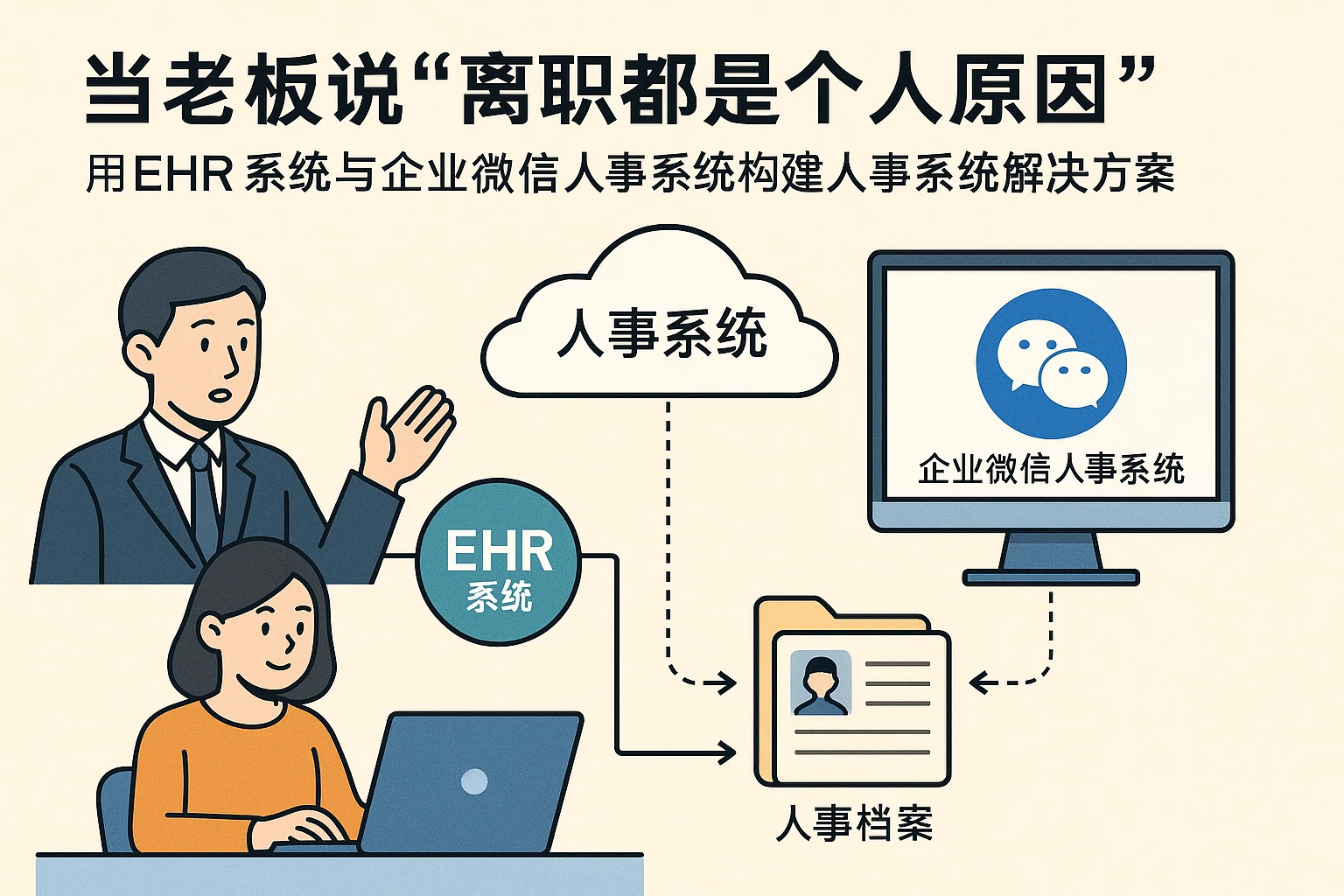 当老板说“离职都是个人原因”：用EHR系统与企业微信人事系统构建人事系统解决方案
