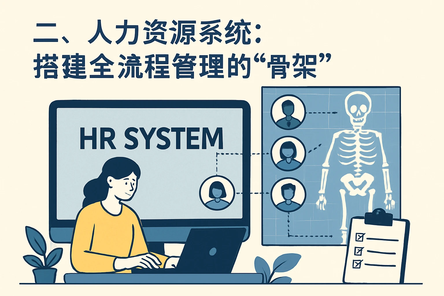 二、人力资源系统：搭建全流程管理的“骨架”