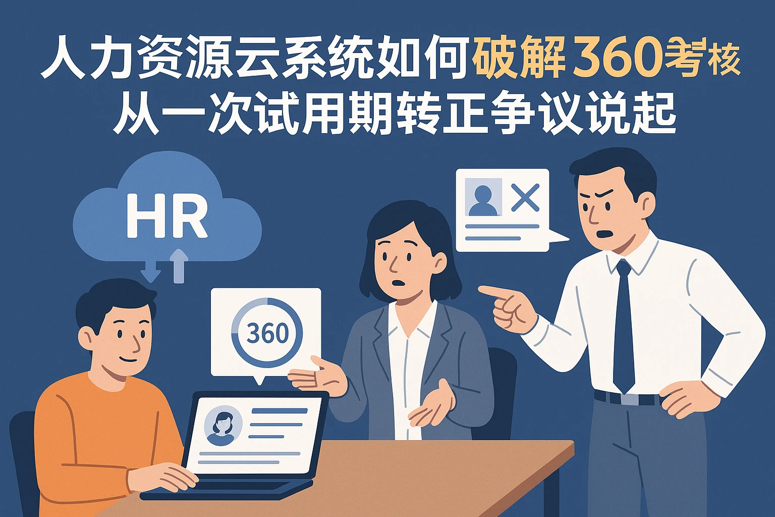 人力资源云系统如何破解360考核痛点？从一场试用期转正争议说起