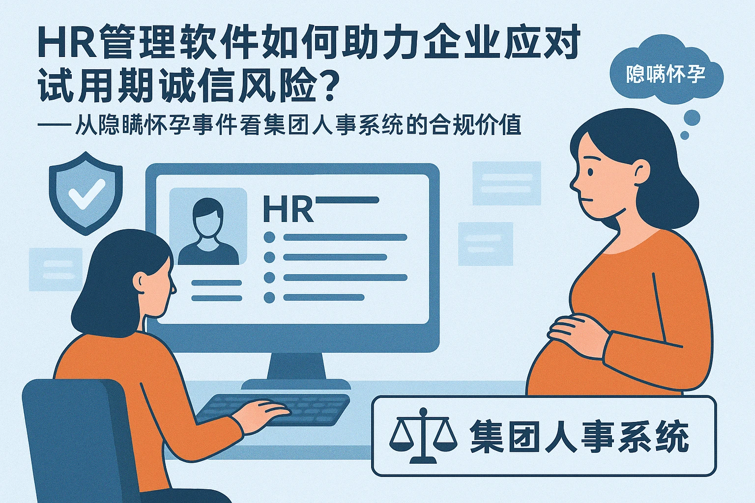 HR管理软件如何助力企业应对试用期诚信风险?——从隐瞒怀孕事件看集团人事系统的合规价值