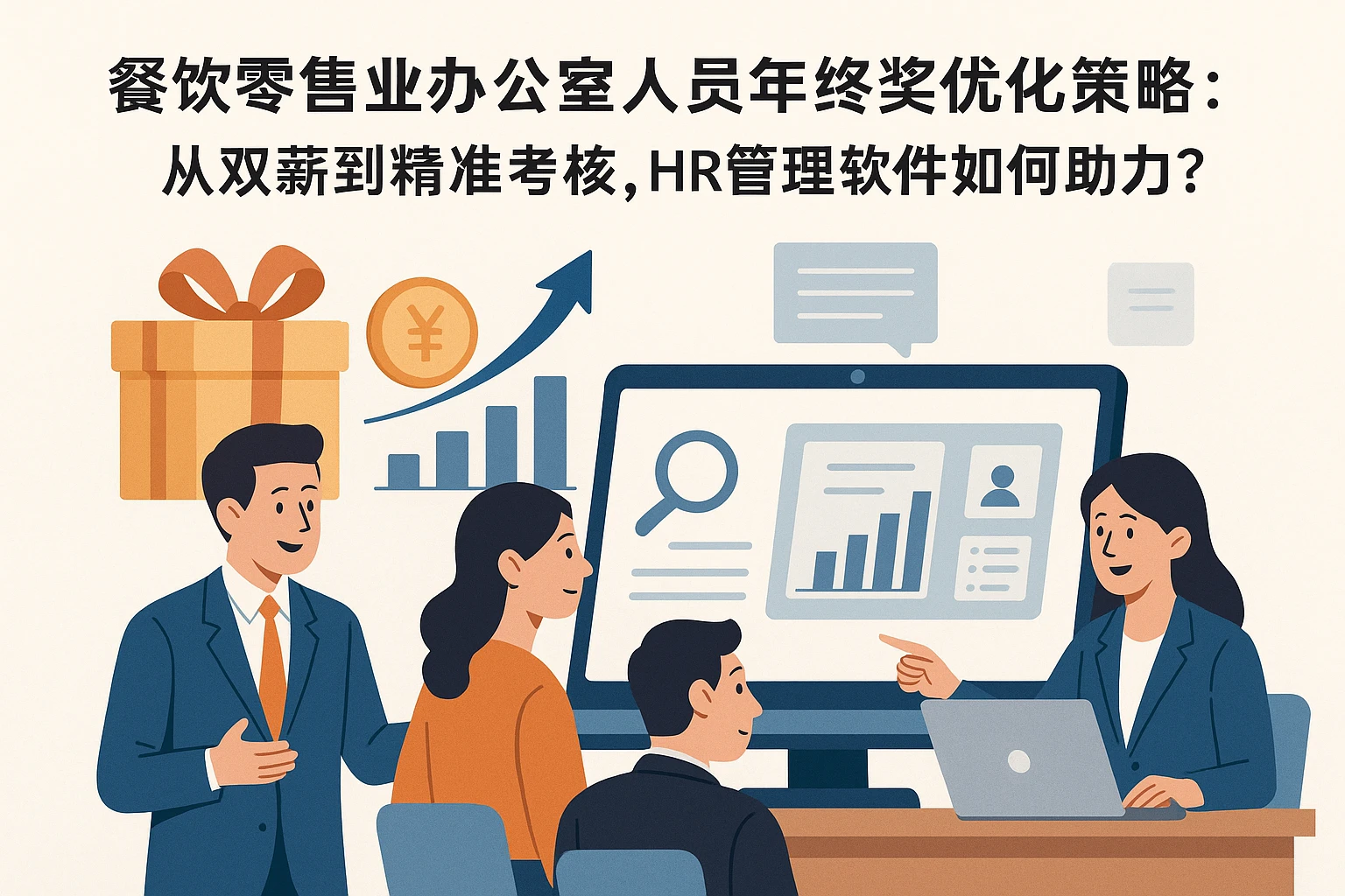 餐饮零售业办公室人员年终奖优化策略：从双薪到精准考核，HR管理软件如何助力？
