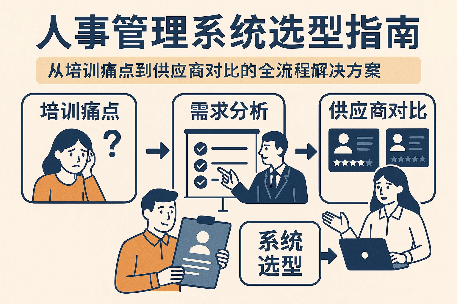 人事管理系统选型指南：从培训痛点到供应商对比的全流程解决方案