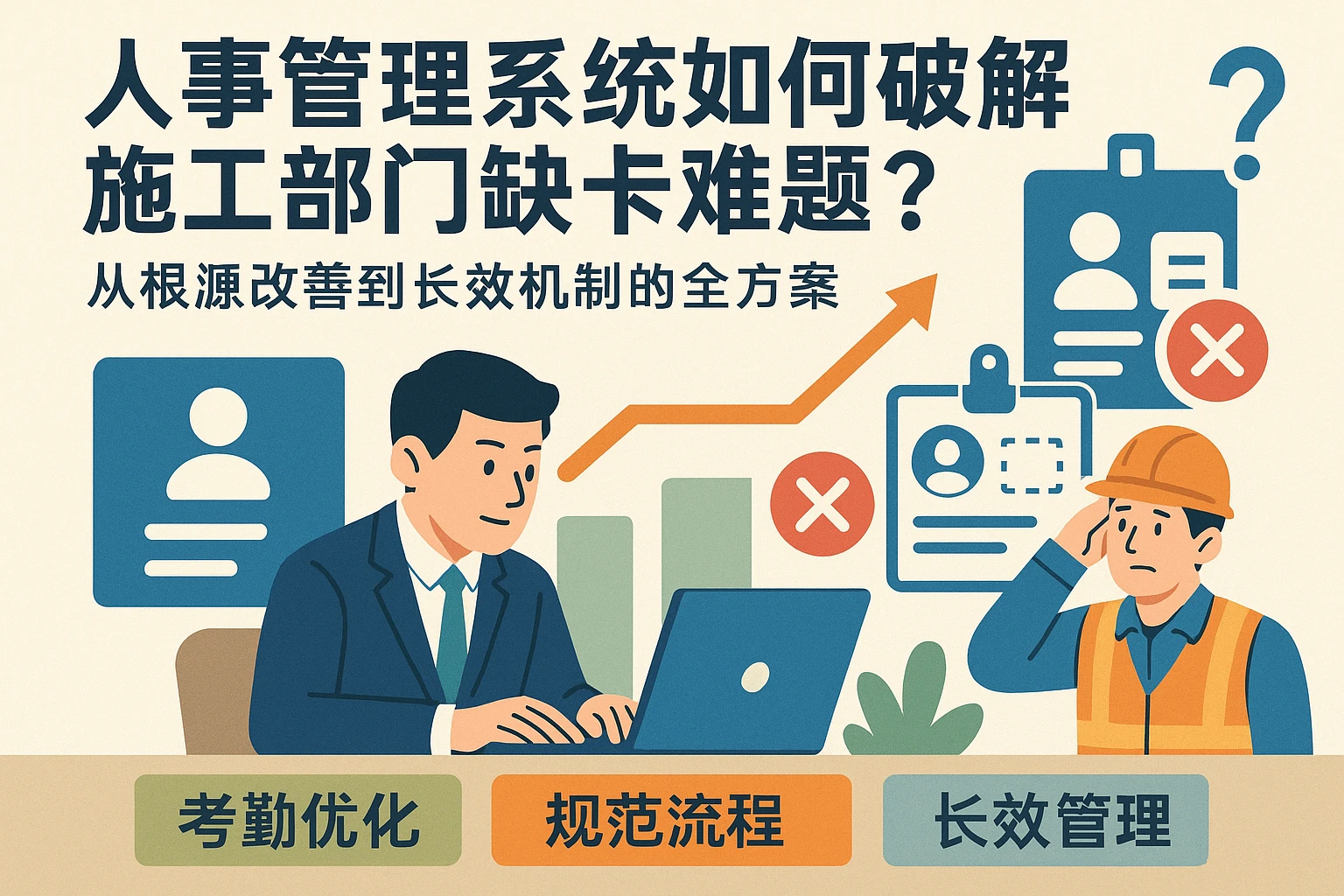 人事管理系统如何破解施工部门缺卡难题？从根源改善到长效机制的全方案