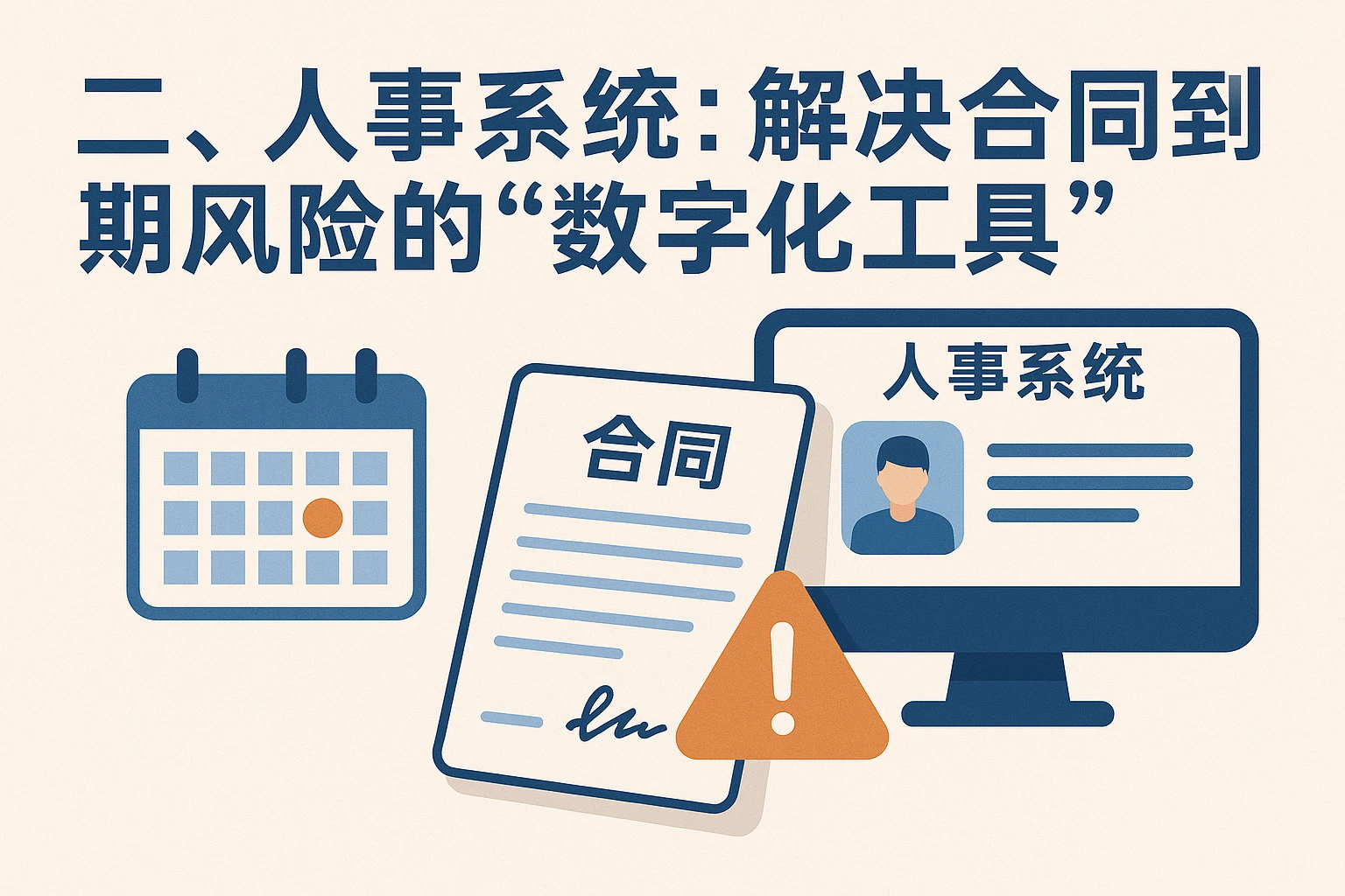 二、人事系统：解决合同到期风险的“数字化工具”