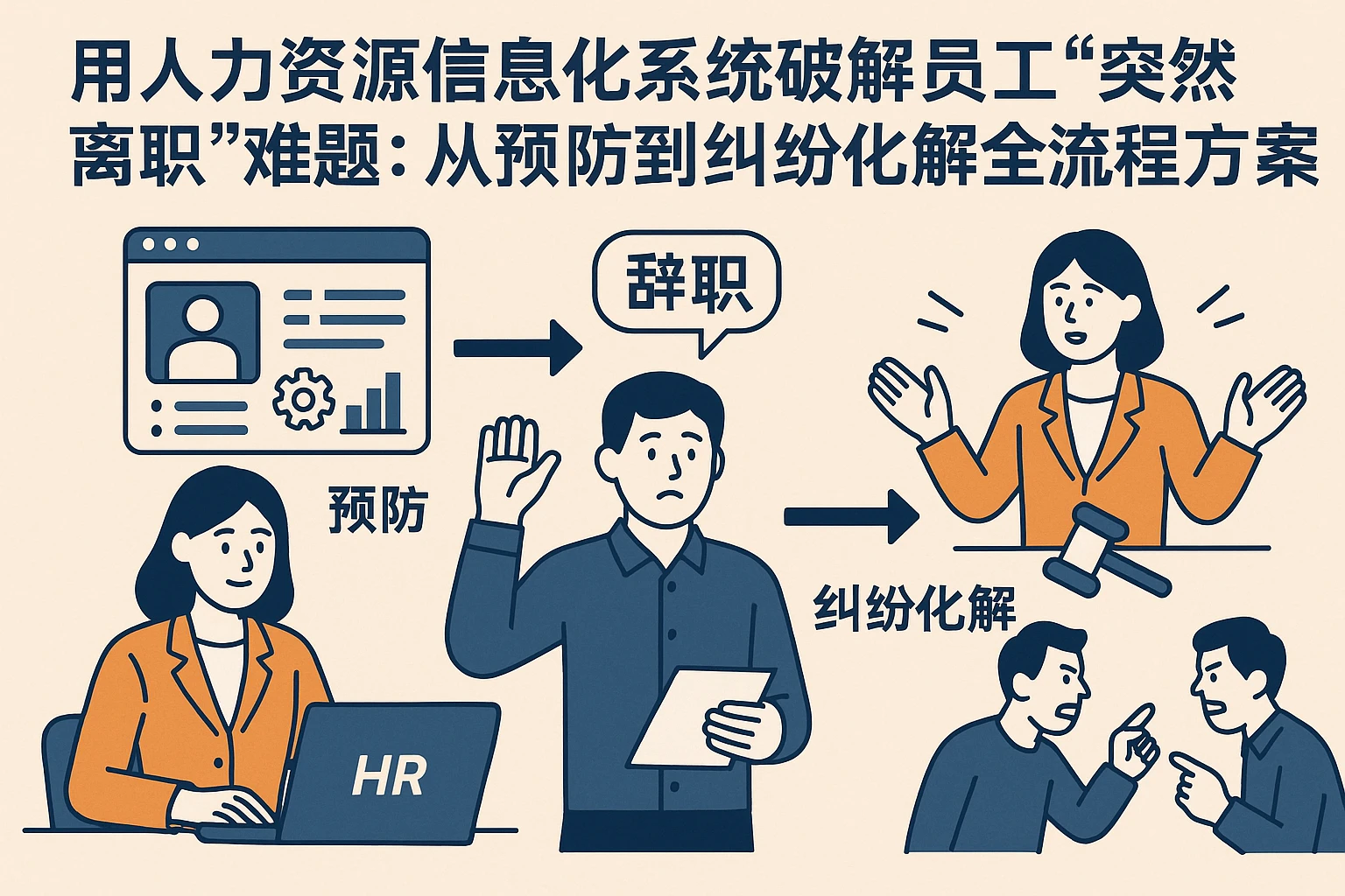 用人力资源信息化系统破解员工“突然离职”难题：从预防到纠纷化解的全流程方案