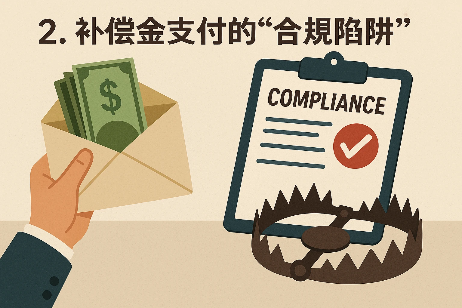 2. 补偿金支付的“合规陷阱”