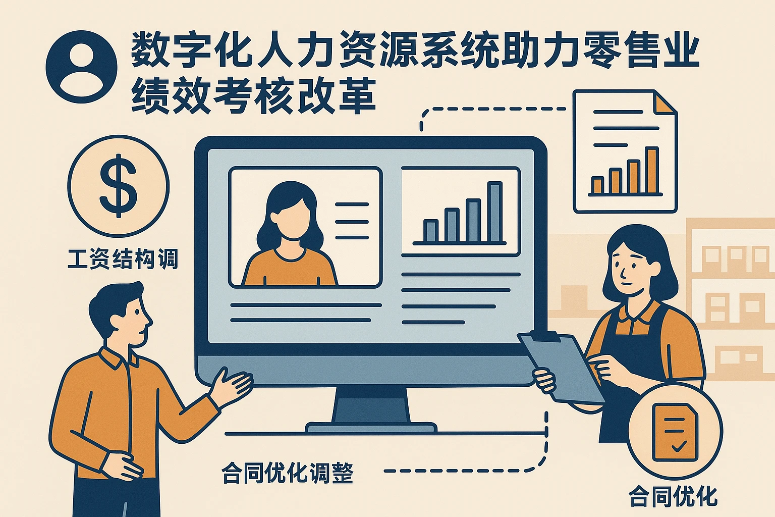 数字化人力资源系统助力零售业绩效考核改革：从工资结构调整到合同优化的全流程解决方案