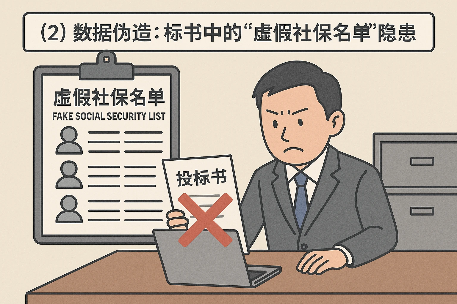 （2）数据伪造：标书中的“虚假社保名单”隐患