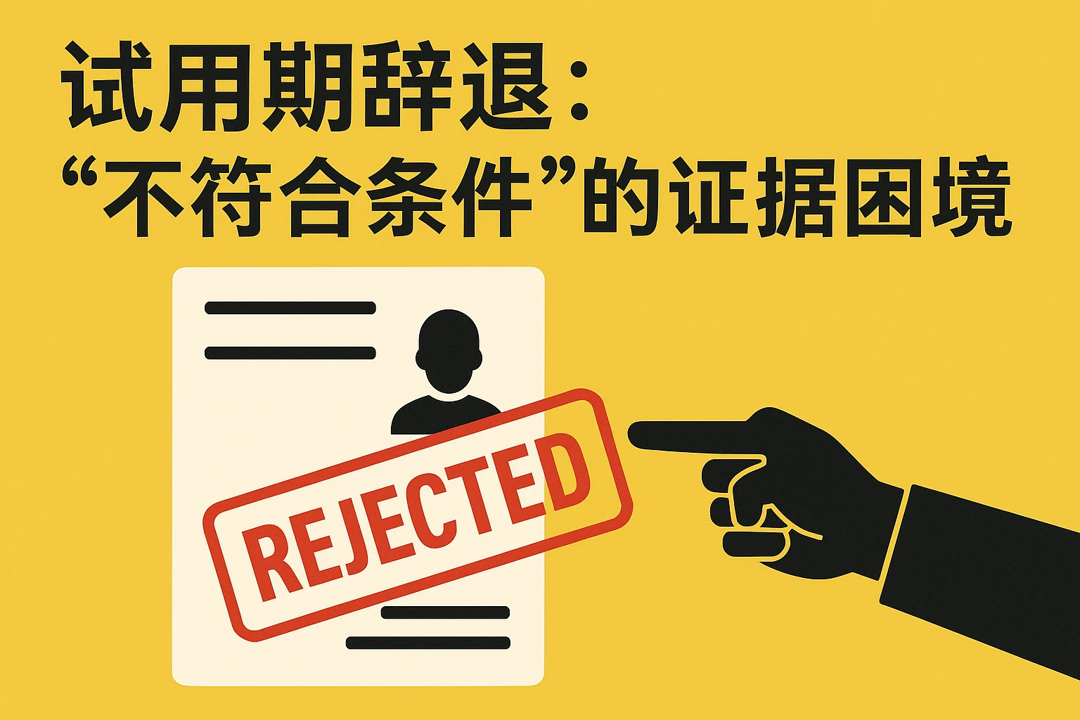 2. 试用期辞退：“不符合条件”的证据困境