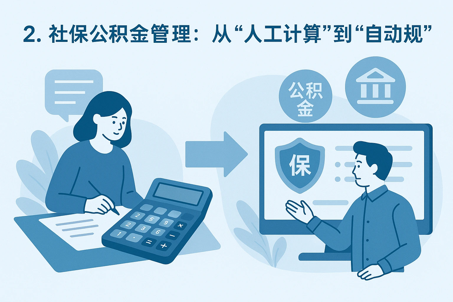 2. 社保公积金管理：从“人工计算”到“自动合规”