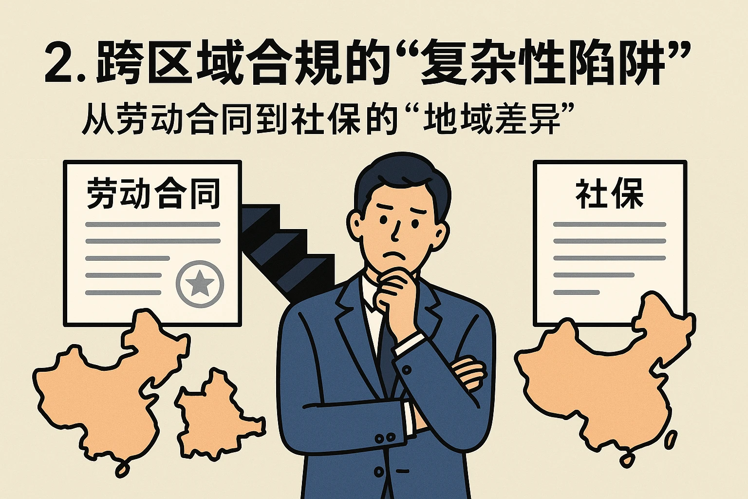 2. 跨区域合规的“复杂性陷阱”：从劳动合同到社保的“地域差异”