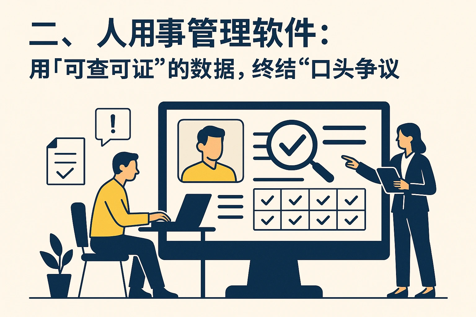 二、人事管理软件：用“可查可证”的数据，终结“口头争议”