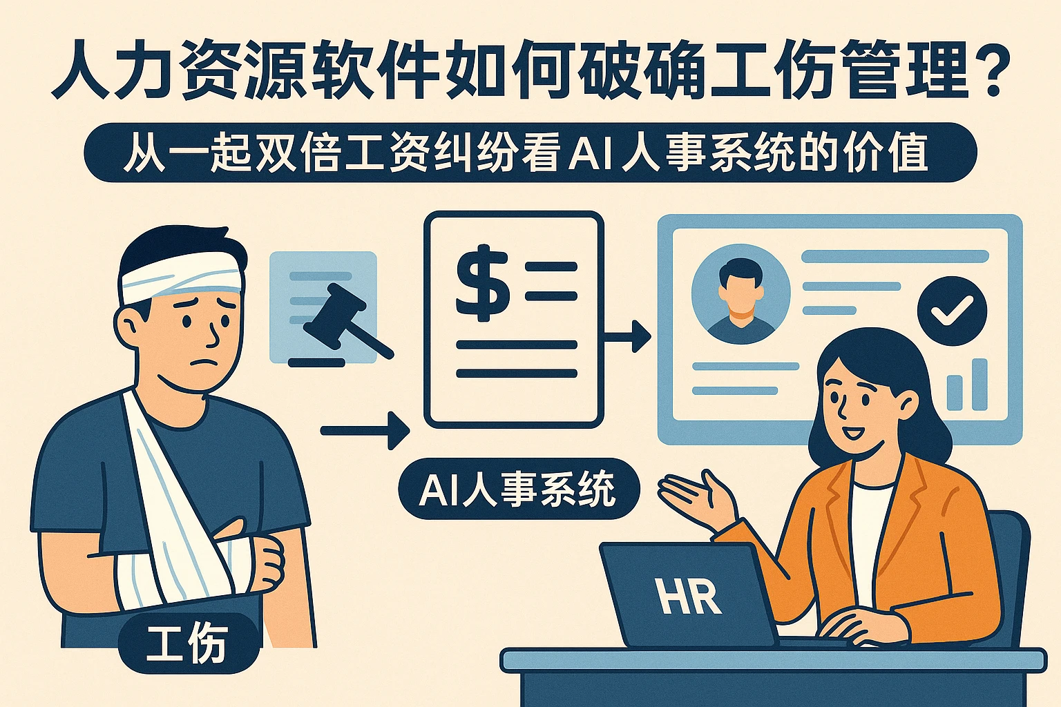 人力资源软件如何破解工伤管理痛点？从一起双倍工资纠纷看AI人事系统的价值