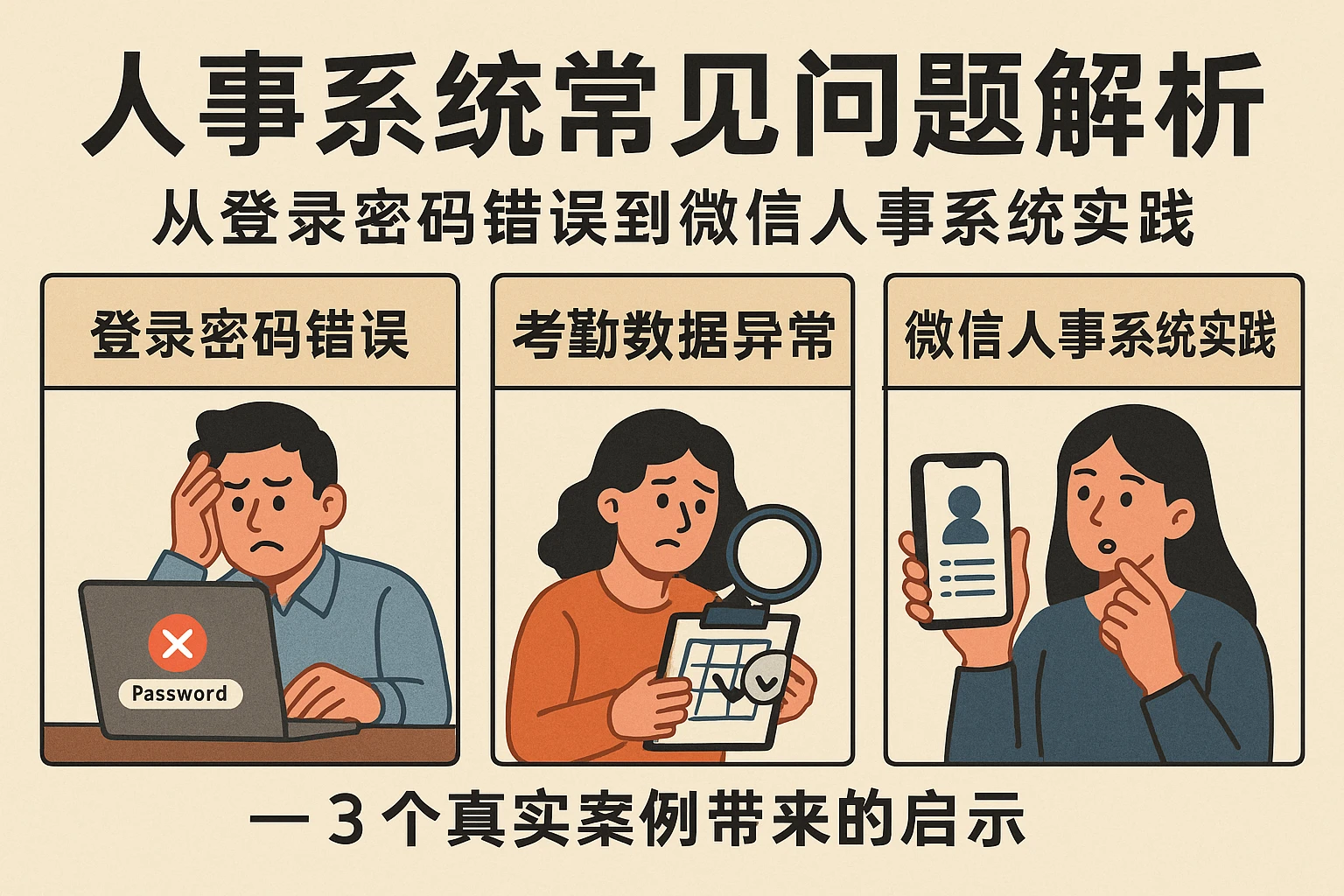 人事系统常见问题解析：从登录密码错误到微信人事系统实践——3个真实案例带来的启示