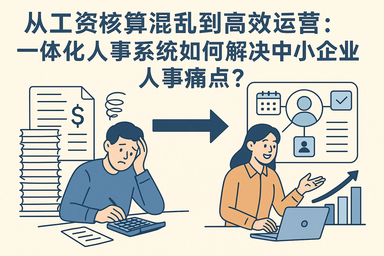 从工资核算混乱到高效运营：一体化人事系统如何解决中小企业人事痛点？