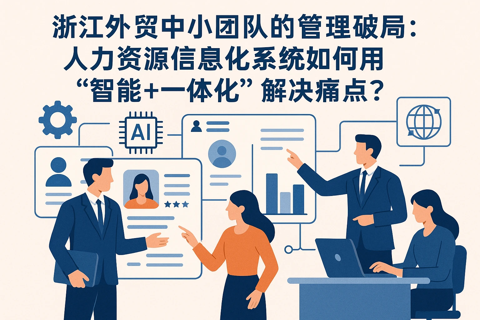 浙江外贸中小团队的管理破局：人力资源信息化系统如何用“智能+一体化”解决痛点？