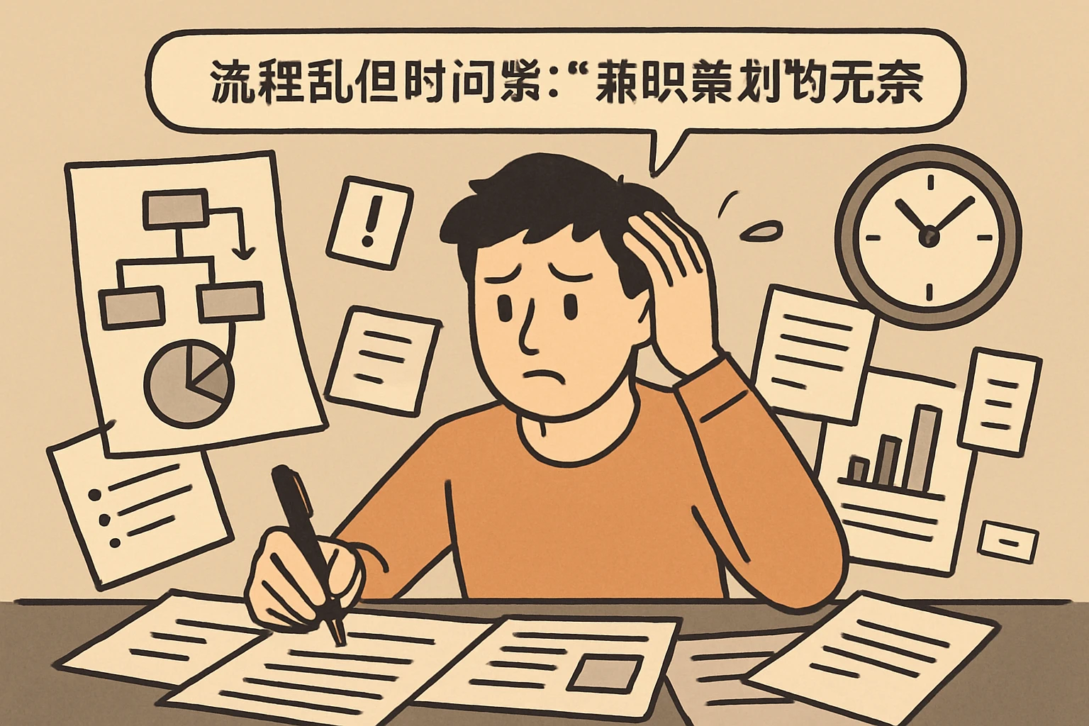 2. 流程乱但时间紧：“兼职策划”的无奈