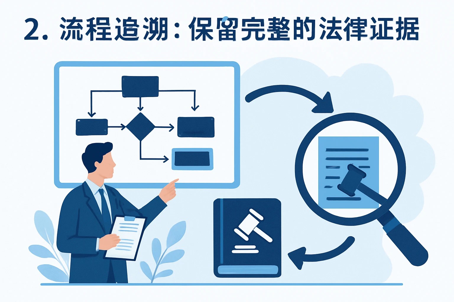 2. 流程追溯：保留完整的法律证据